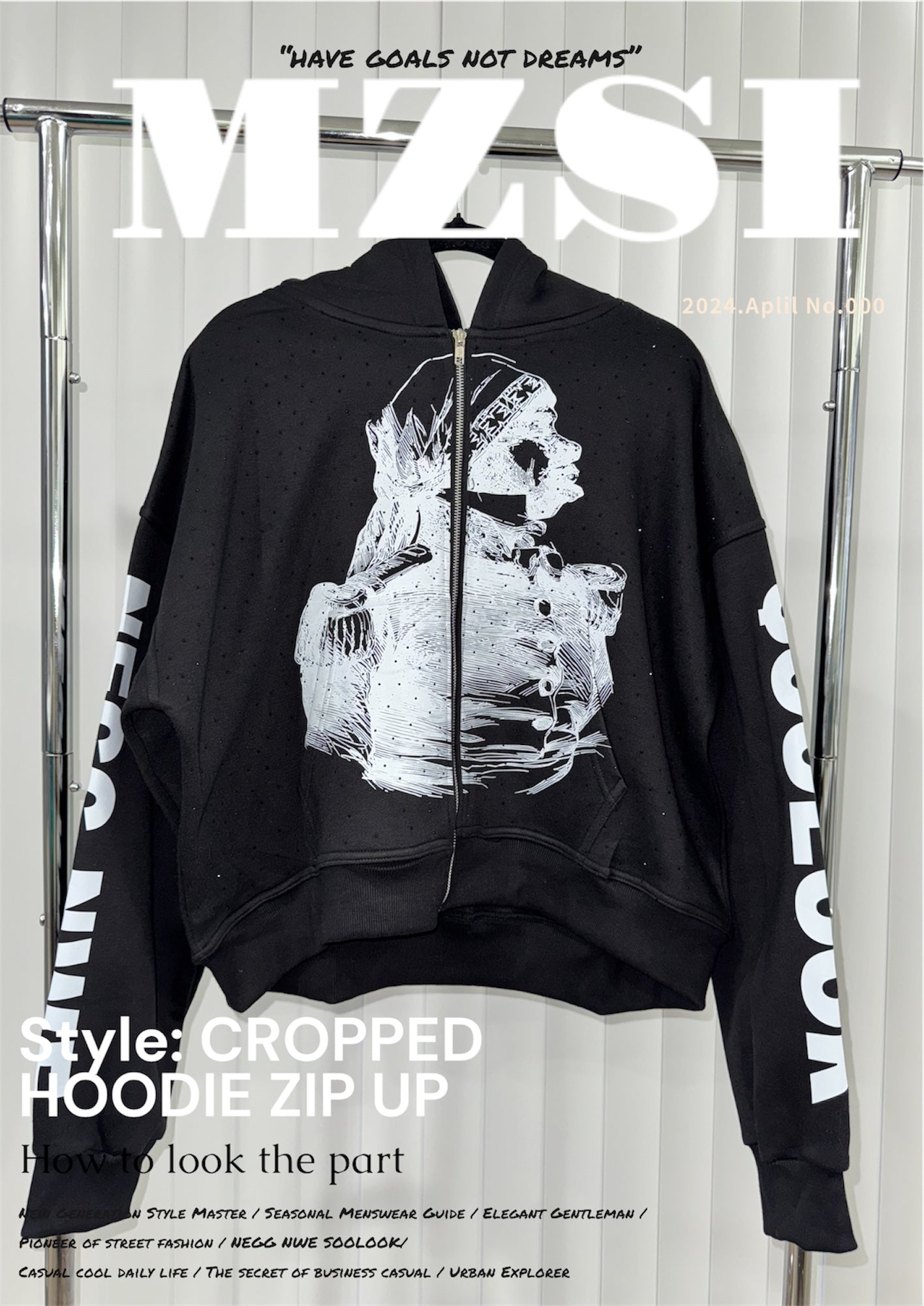 HOODIE CROPPED ZIP UP MZSI 122401